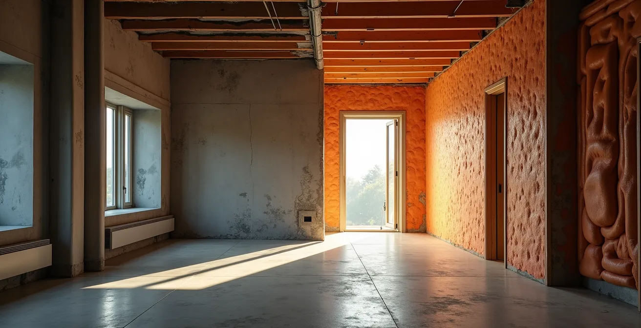 Comparaison visuelle entre rénovation par étapes et rénovation globale d'un bâtiment