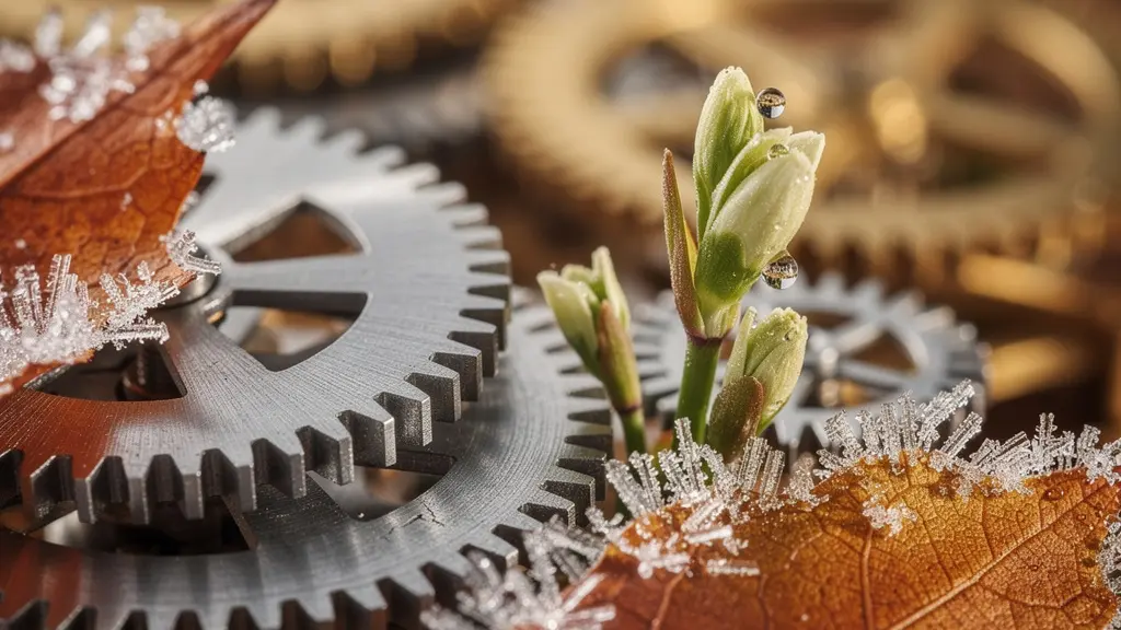 Calendrier annuel stylisé avec marqueurs visuels des périodes optimales de recrutement