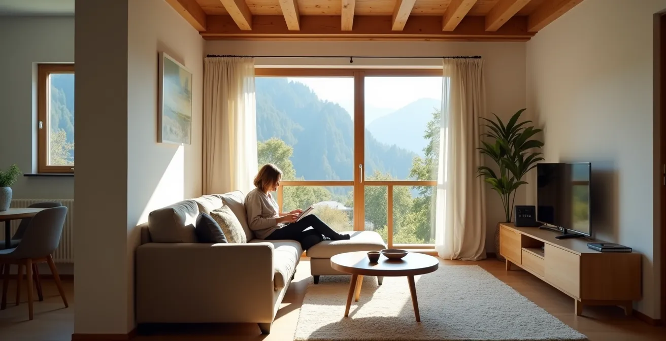 Installation discrète de ventilation décentralisée dans un appartement rénové