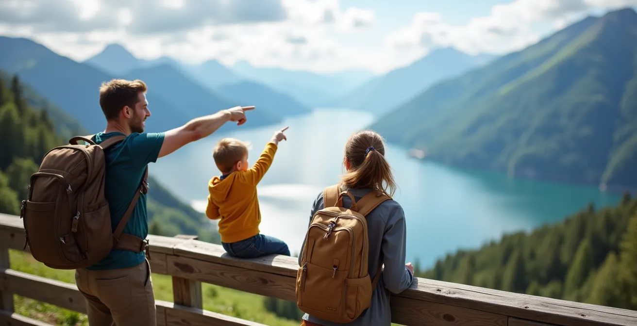 Vue aérienne montrant le Rigi et le Pilatus surplombant le lac des Quatre-Cantons